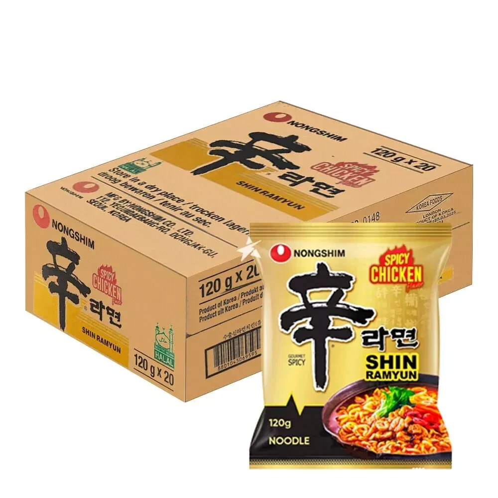 Nongshim Shin Ramyun Nouilles Instantanées Saveur Poulet Épicé - 20 x 120 g