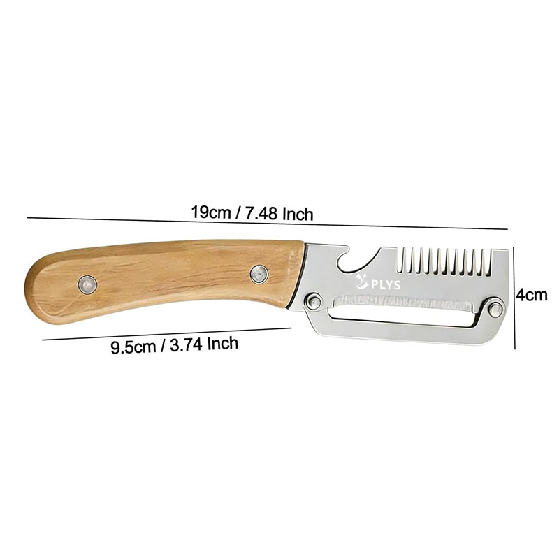 Éplucheur multifonction avec manche en bois, outil de cuisine pour éplucher et râper les fruits et légumes, ensemble familial, 2 pièces