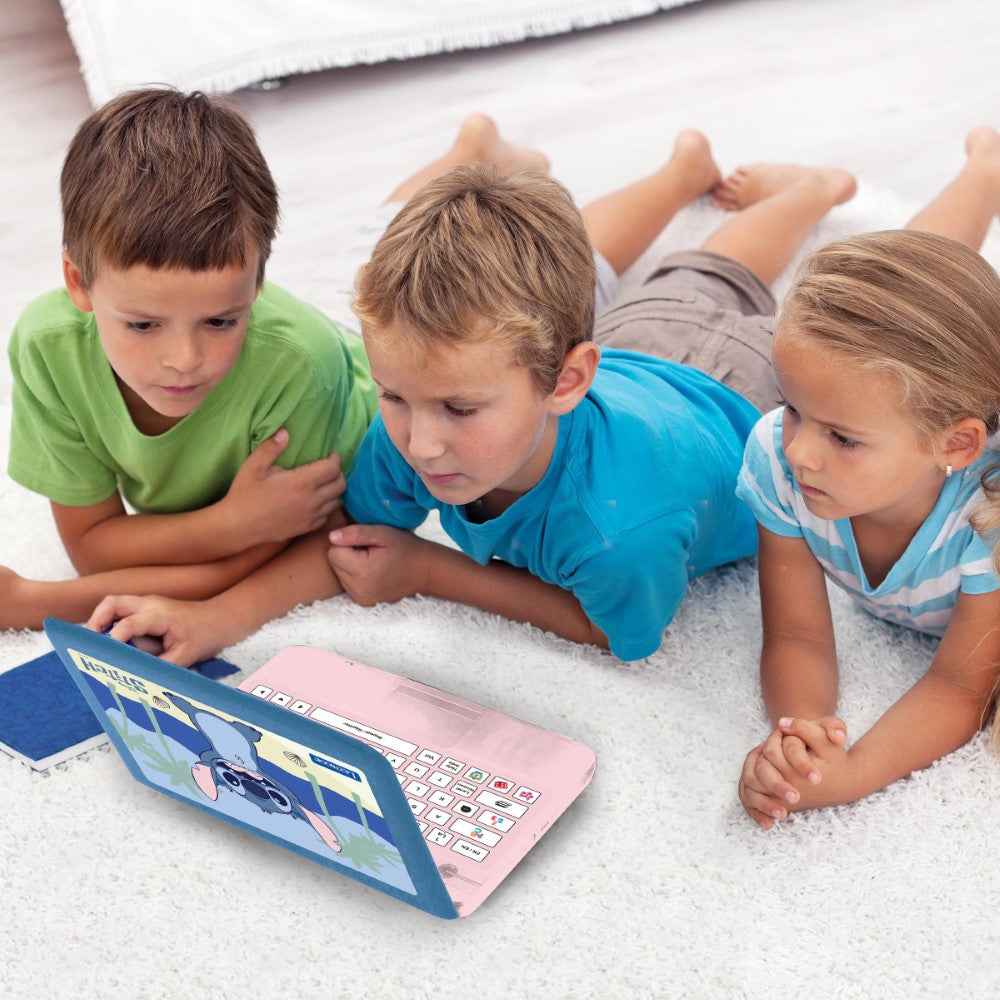 Lexibook Ordinateur éducatif bilingue avec 164 activités au design Stitch (EN/FR)