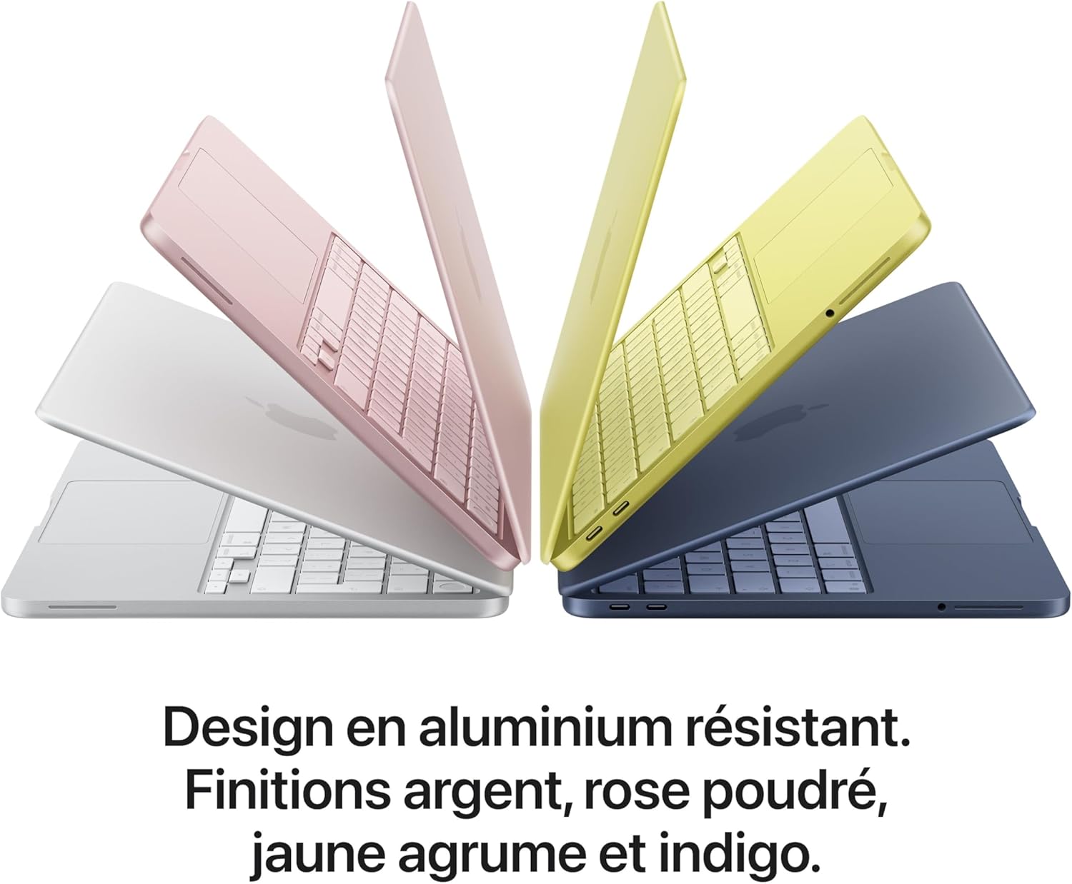Apple MacBook Neo 13 pouces, Mémoire vive 8 Go, SSD 512 Go, Puce A18 Pro, Processeur 6 cœurs, Processeur graphique 5 cœurs, Touch ID, Rose poudré, AZERTY