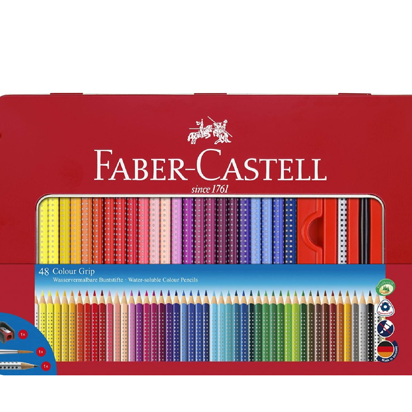 Faber-Castell Boîte de 48 crayons de couleur Colour Grip