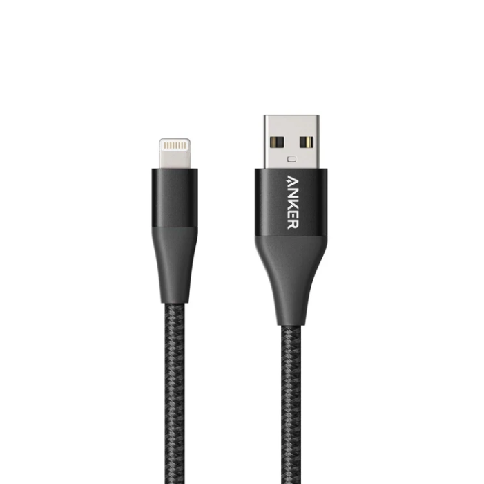 Anker Câble de données Powerline+ II (connecteur Lightning) 3 pieds RSO C89 sans enrouleur UN noir troisième génération