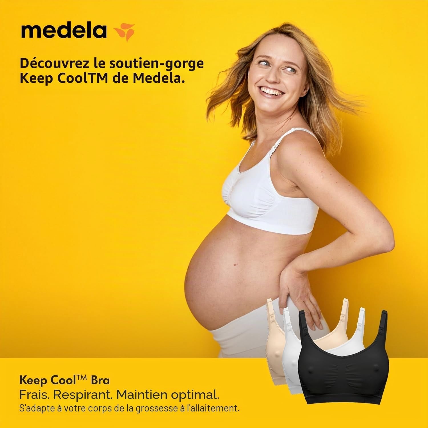 MEDELA Keep Cool - Soutien-gorge d'allaitement, noir, taille M