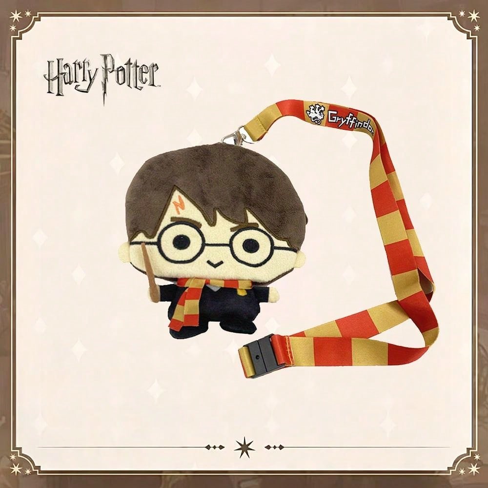 Warner Bros. 1 pièce Tour de cou en peluche Harry Potter sous licence officielle À thème Poudlard Gryffondor Produit dérivé de films et d’animation Accessoire avec figurine en peluche Cadeau