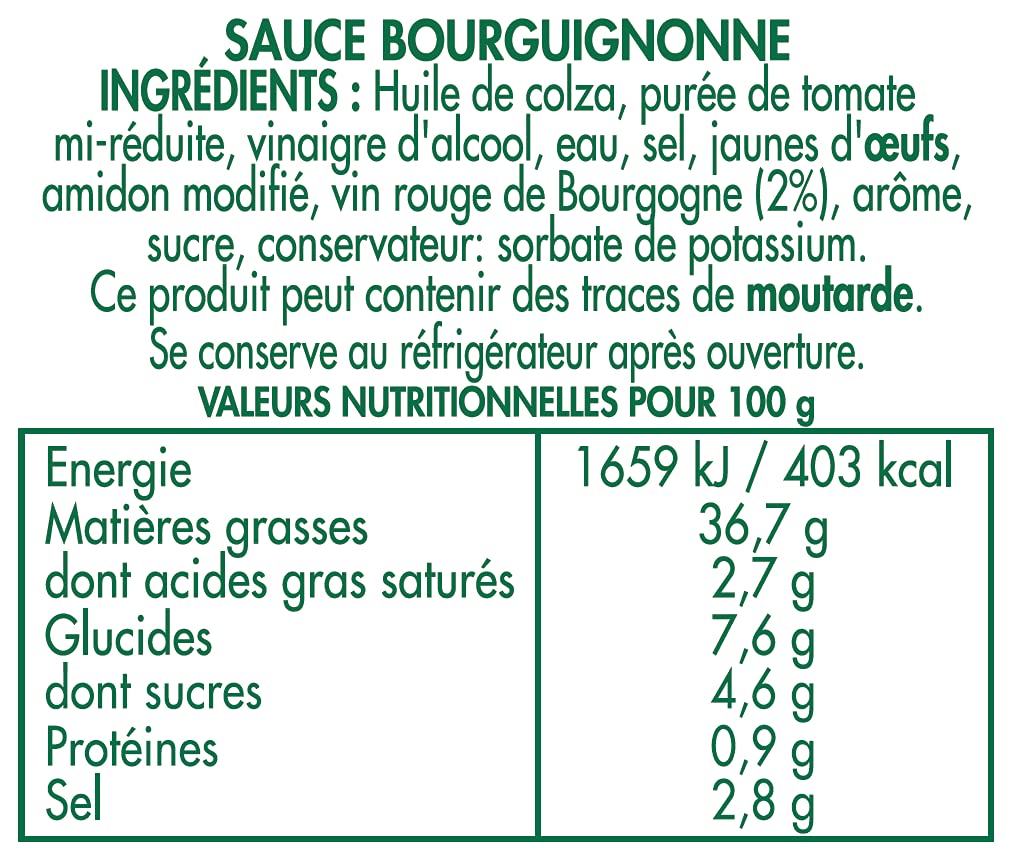 Bénédicta Sauce bourguignonne - 270 g