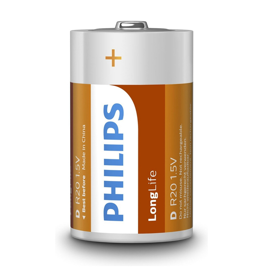 PHILIPS R20L2B - Piles R20 D - Lot de 2