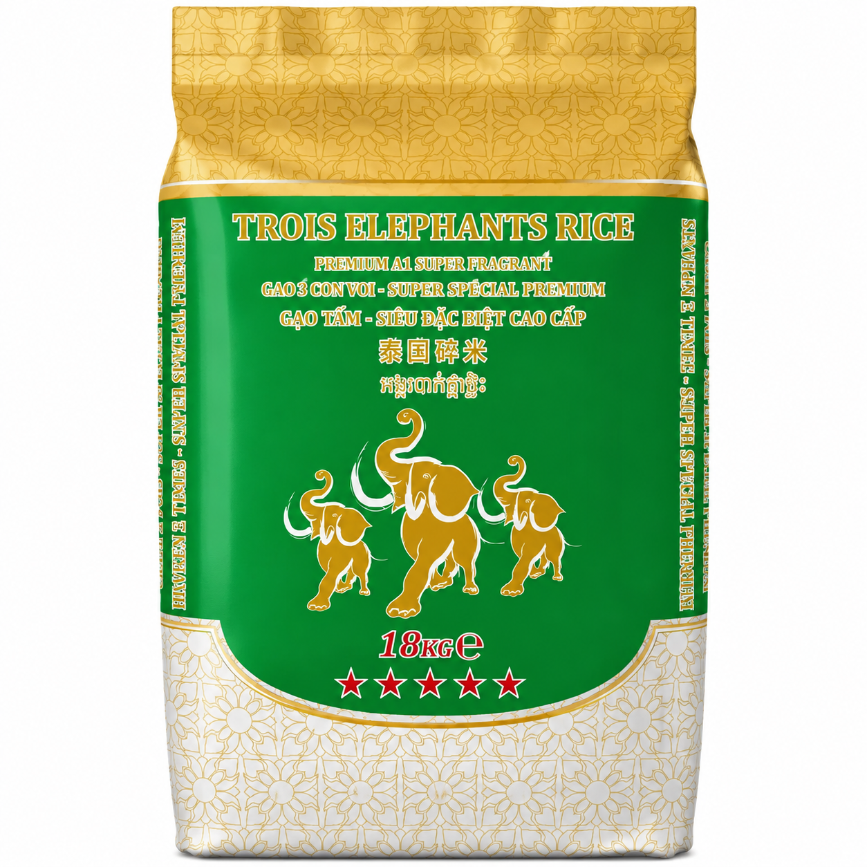 Golden Elephants Riz cassé fumé, Grade 2 - 18 kg