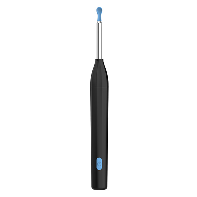 Sunluxy Outil d'extraction de cérumen avec caméra 5 MP et 7 kits, 6 lumières LED, embouts souples en silicone, étanche IPX5, rechargeable Type-C, compatible avec iOS et Android – P2, noir