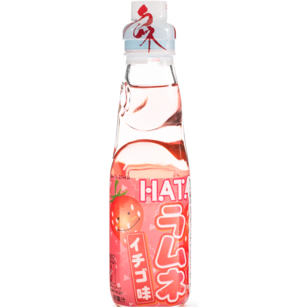 Hatakosen Ramune – Boisson gazeuse saveur fraise 200 ml