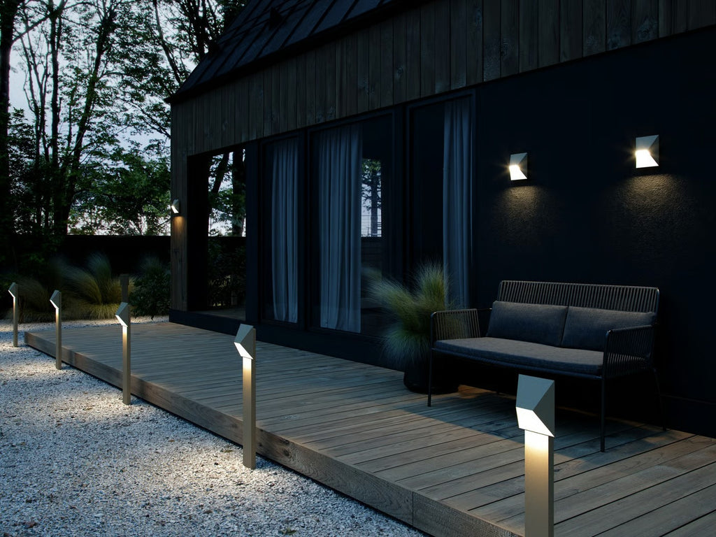 Applique murale PONTIO 15 - GU10 - aluminium sablé IP54 - Nordlux, Extérieur