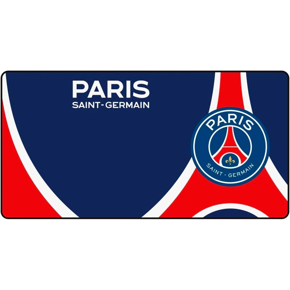 Konix PSG XXL Tapis de souris de jeu 90 x 46 cm - Surface en silicone 3D ultra-fine - Base en caoutchouc antidérapante - Bleu, blanc et rouge