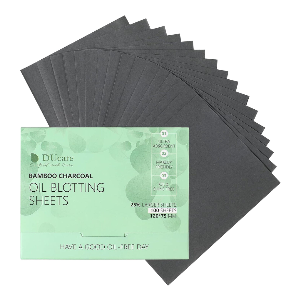 DUcare Feuilles absorbantes pour le sébum du visage, 100 feuilles