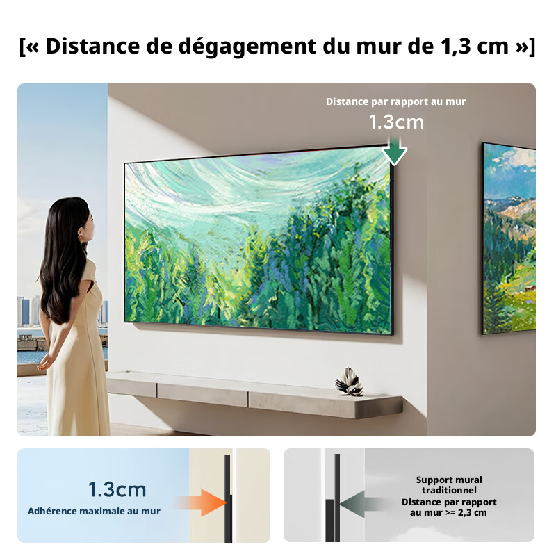CNTSLNB+ Support Mural TV + Support TV Fixe + 32-100 pouces