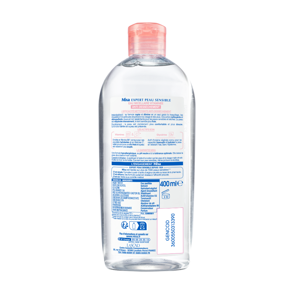 Mixa Eau Micellaire Physiologique Antidessechement 400ml
