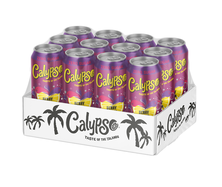 CALYPSO Limonade Pétillante Fleur de Baies Zéro Sucre Pack de 12x33cl