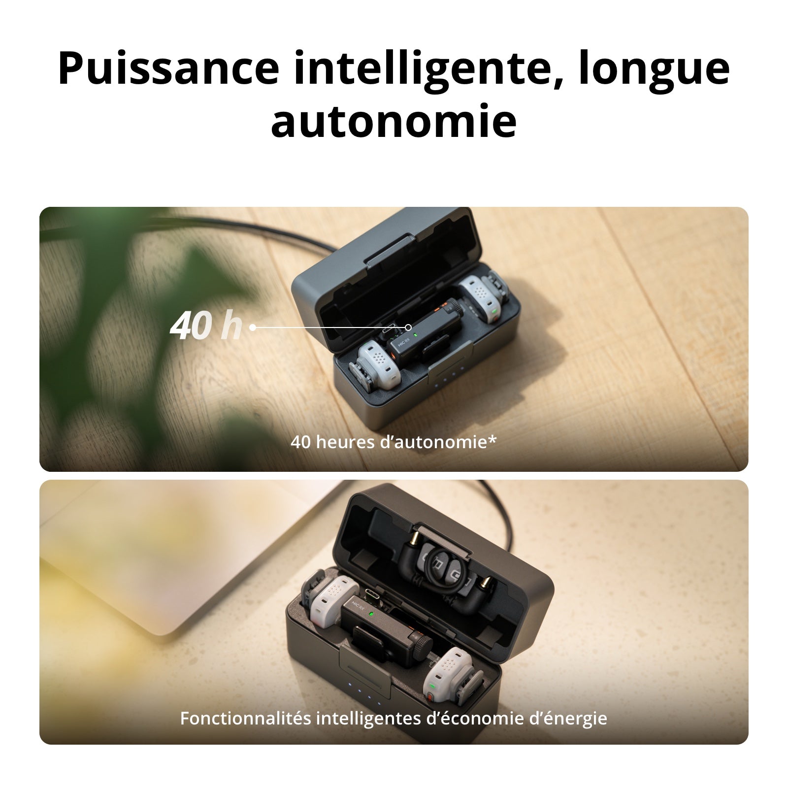DJI Mic Mini 2S (2 TX + 1 RX + Boîtier de charge)