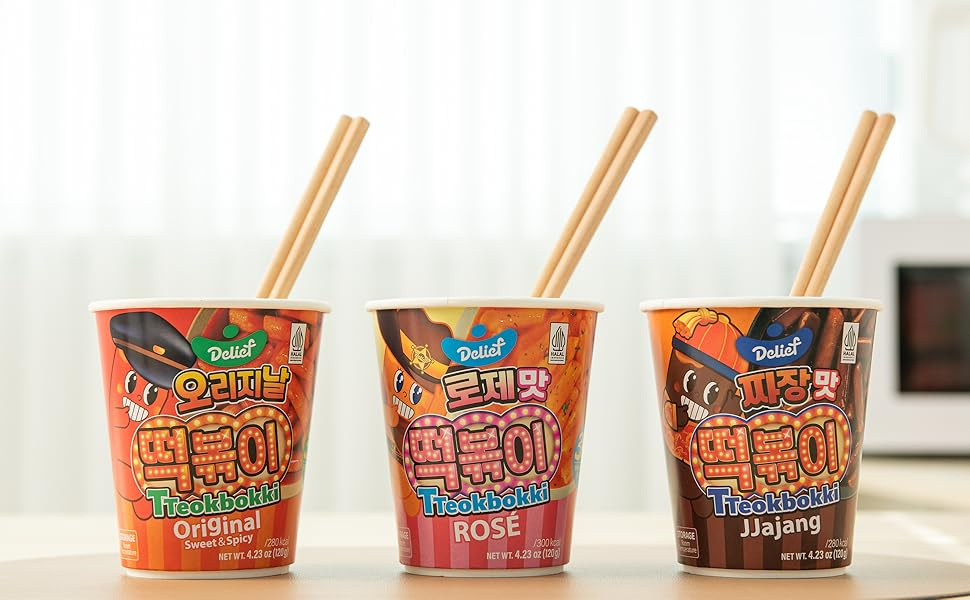 Delief Tteokbokki en cup avec sauce rose halal - 120 g