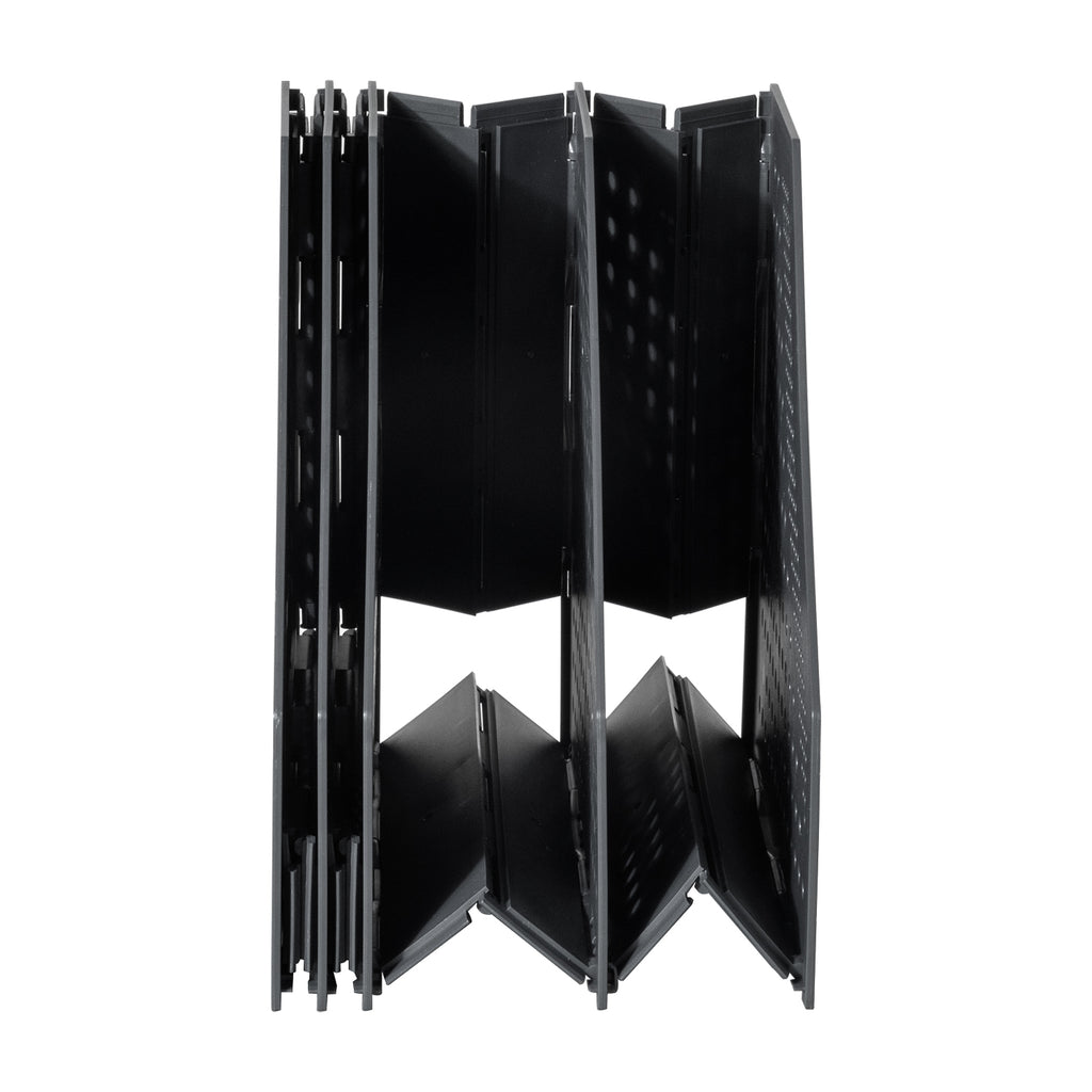 Deli Organisateur de dossiers à trois volets, rangement de bureau, gris foncé, 1 unité