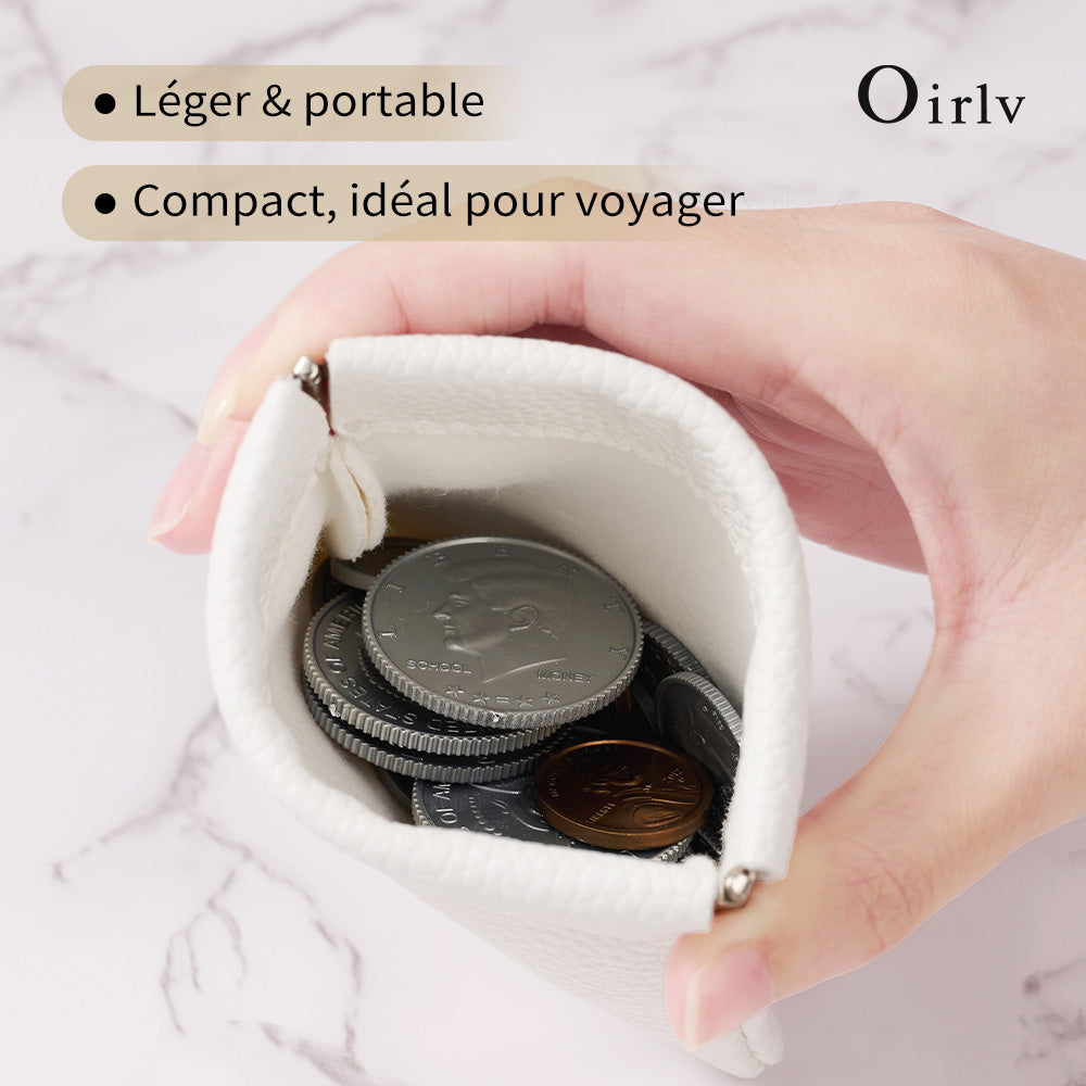 Oirlv 2 pcs Mini Trousse de Maquillage Automatique Fermée Étanche Cuir PU Sac de Rangement pour Écouteurs Sac à Pièces Sac Portefeuille Zéro Sac de Rangement pour Rouge à Lèvres Bijoux