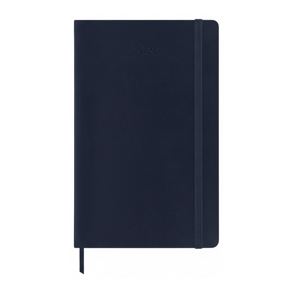 MOLESKINE agenda 12 mois journalier grand format souple bleu
