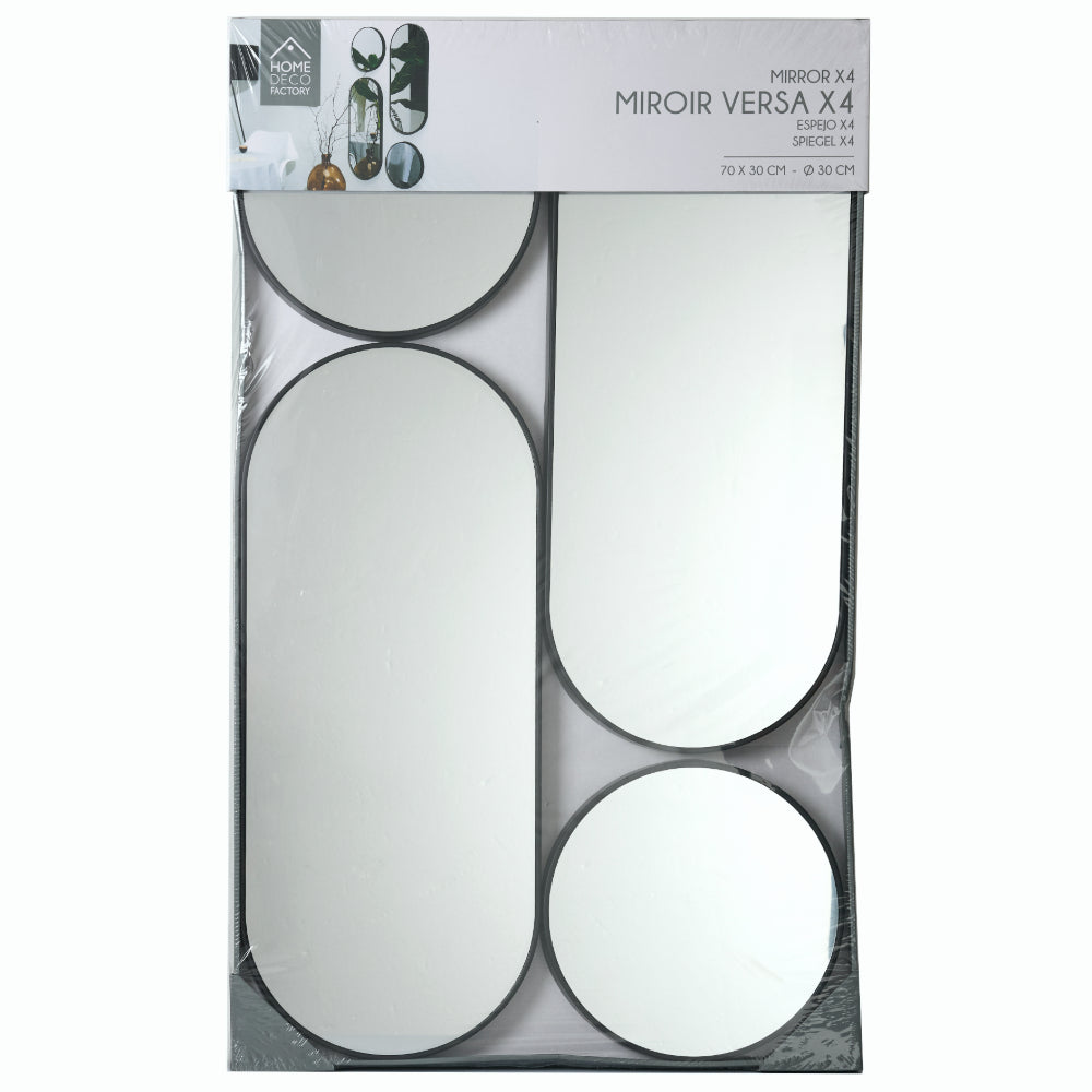 Miroir rond et ovale Versa Noir X4 M4