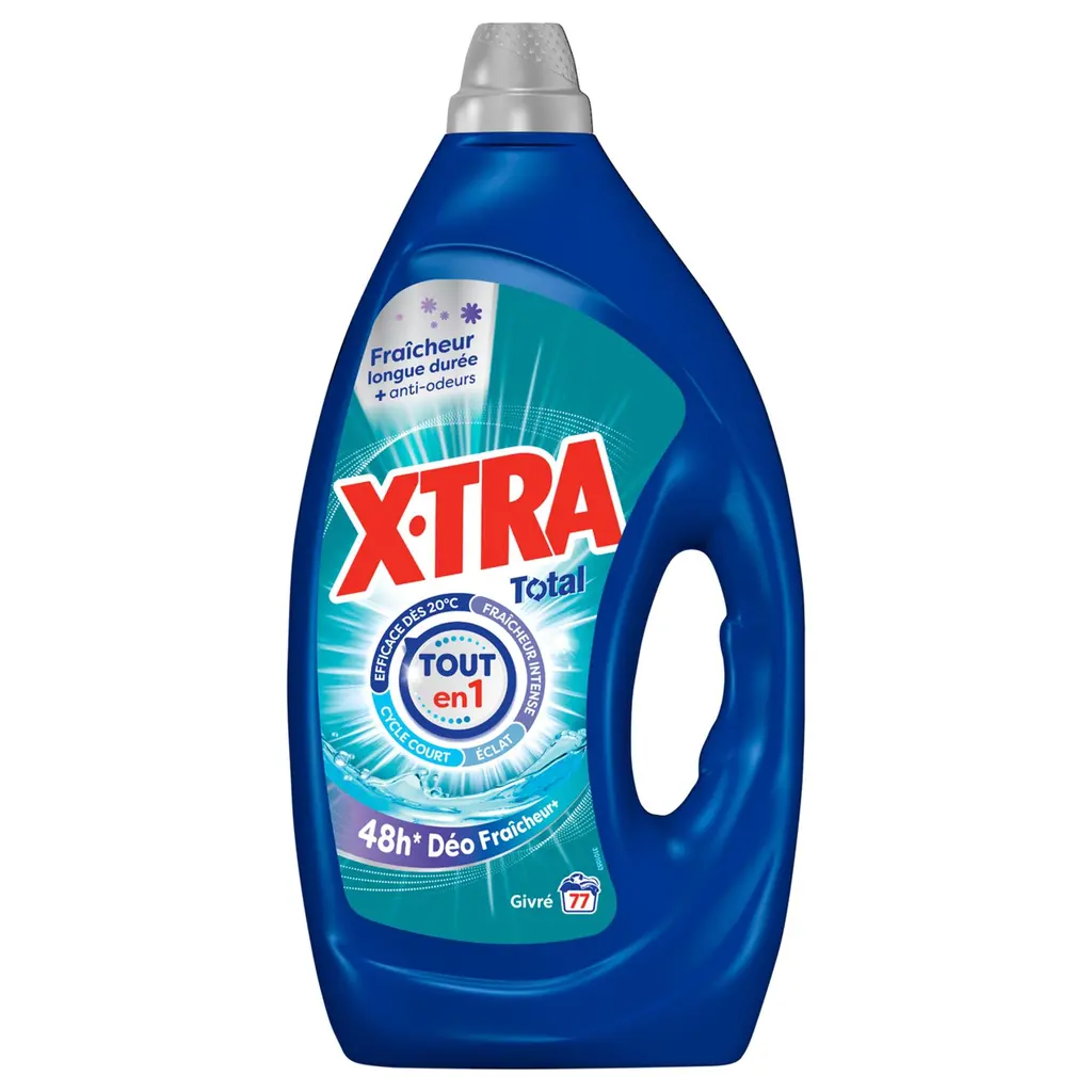 X-TRA Total Lessive liquide Ice Fresh 77 lavages 3,46 L