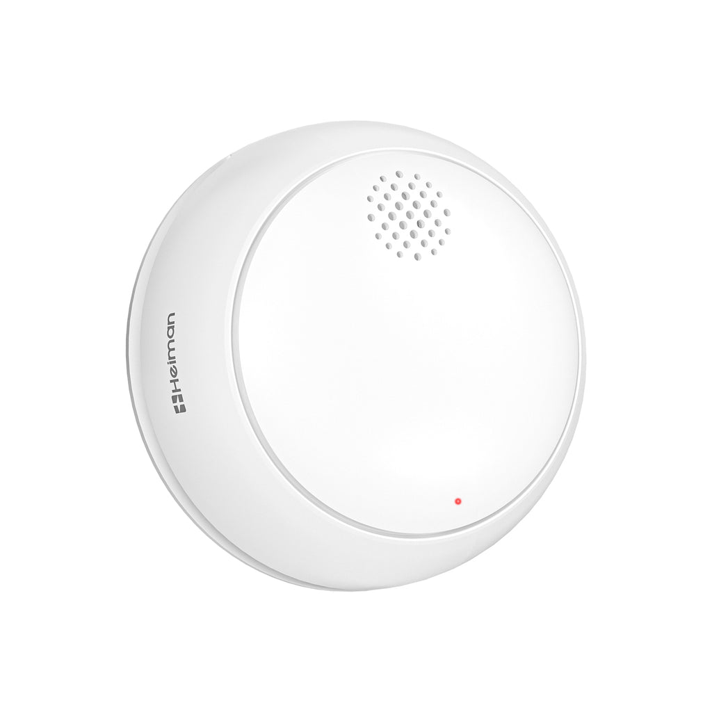 HEIMAN Détecteur de fumée Wi-Fi WLAN intelligent, avec application, batterie remplaçable, alarme 85 dB et bouton d'arrêt, conforme EN 14604