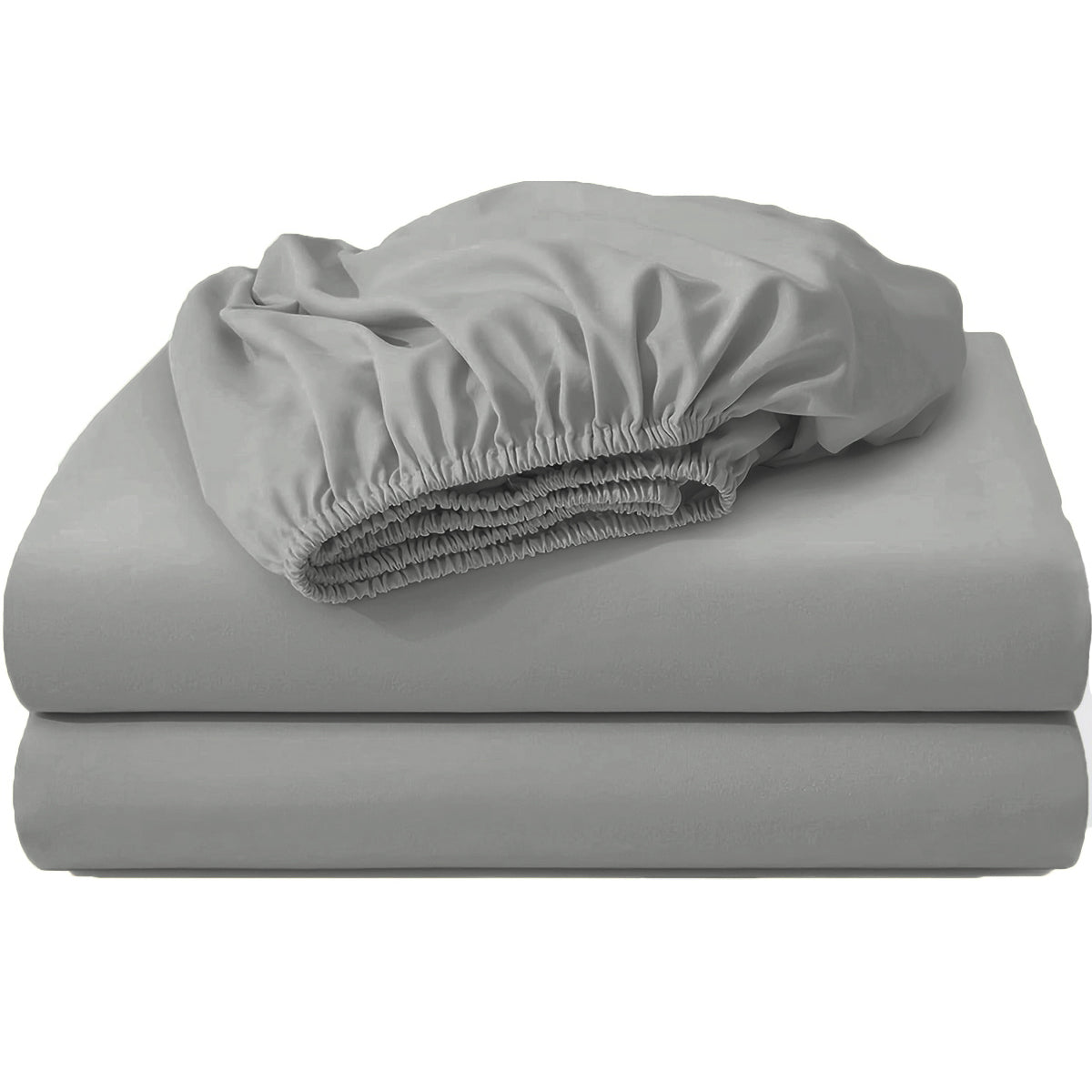 LeBonsoir Drap-housse 160 x 200 cm, hauteur de poche 30 cm, 100 % coton, bords élastiques anti-effilochage - Gris clair
