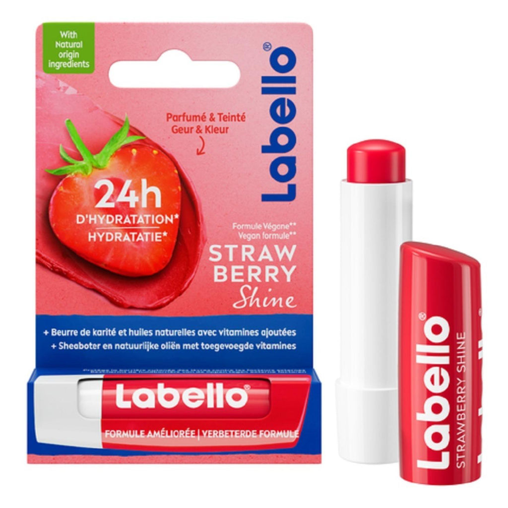 Labello Lèvres Stick Baume à Lèvres Fruity Shine Strawberry