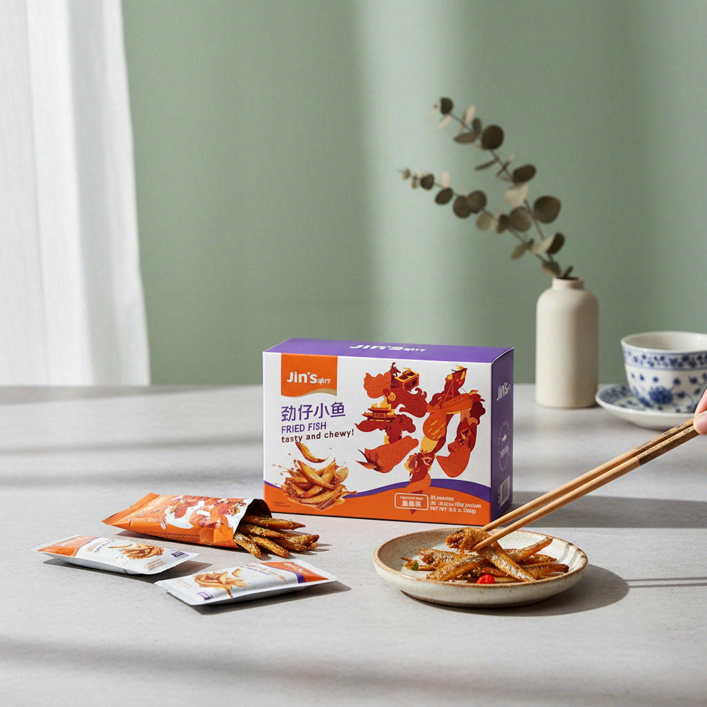 Jin Zai Petits poissons saveur braisée 240 g (12 g × 20)
