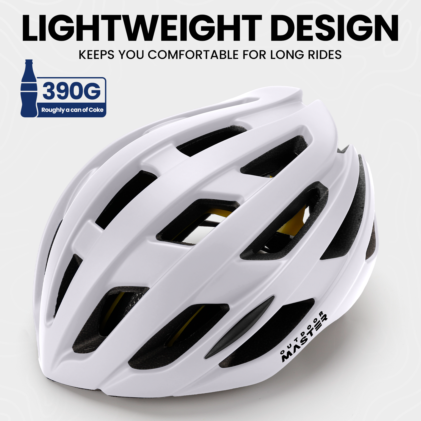 OutdoorMaster MIPS Casque de vélo de route pour adultes blanc - Taille L