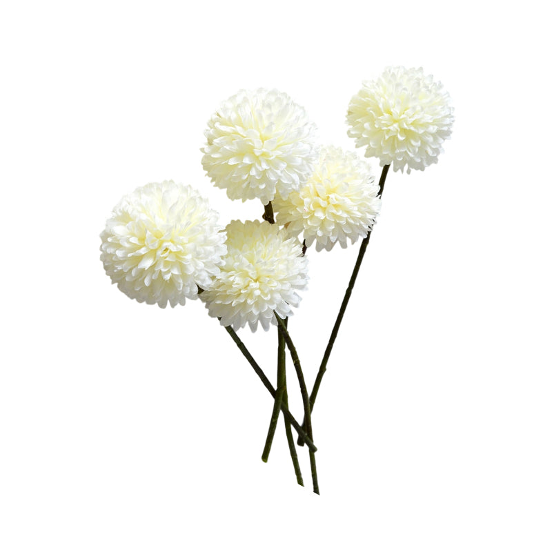 Wei's moment 6 pcs Fleurs artificielles Hydrangée artificielle Décoration pour vase de mariage Blanc