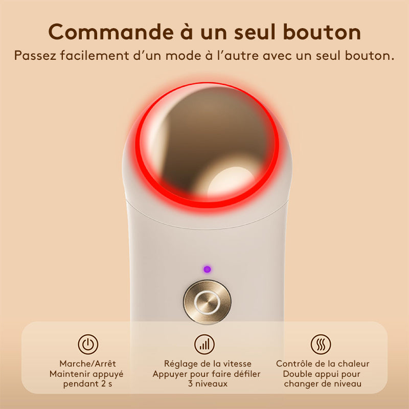 breo Pistolet de massage Lucky 7 avec chaleur, masseur musculaire à percussion profonde, stimulateur, relaxation du corps, faible bruit pour récupération, sport