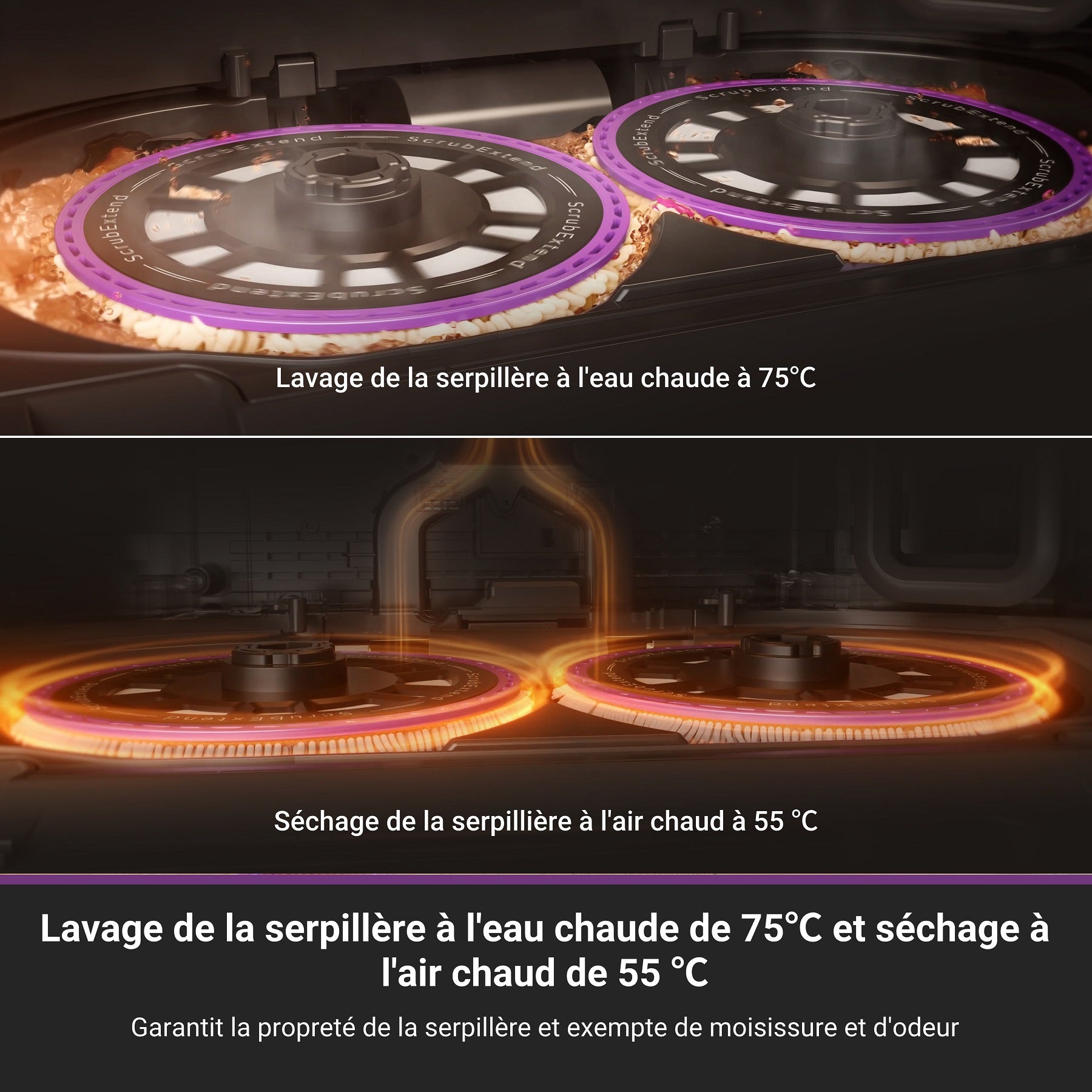 Eureka J15 Pro Ultra Aspirateur Robot avec Fonction Lavage, 16200 Pa, Technologie Anti-Emmêlement, Détection de Liquide & Levage de Brosse, Nettoyage à l'Eau Chaude 75 °C, Auto-Nettoyage
