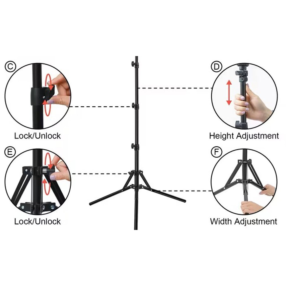 Support de Projecteur 1,6 m Trépied Pliable à l'Envers en Métal avec Support de Téléphone Mobile Intégré, Support de Sol Réglable Multifonctionnel Compatible avec Projecteur