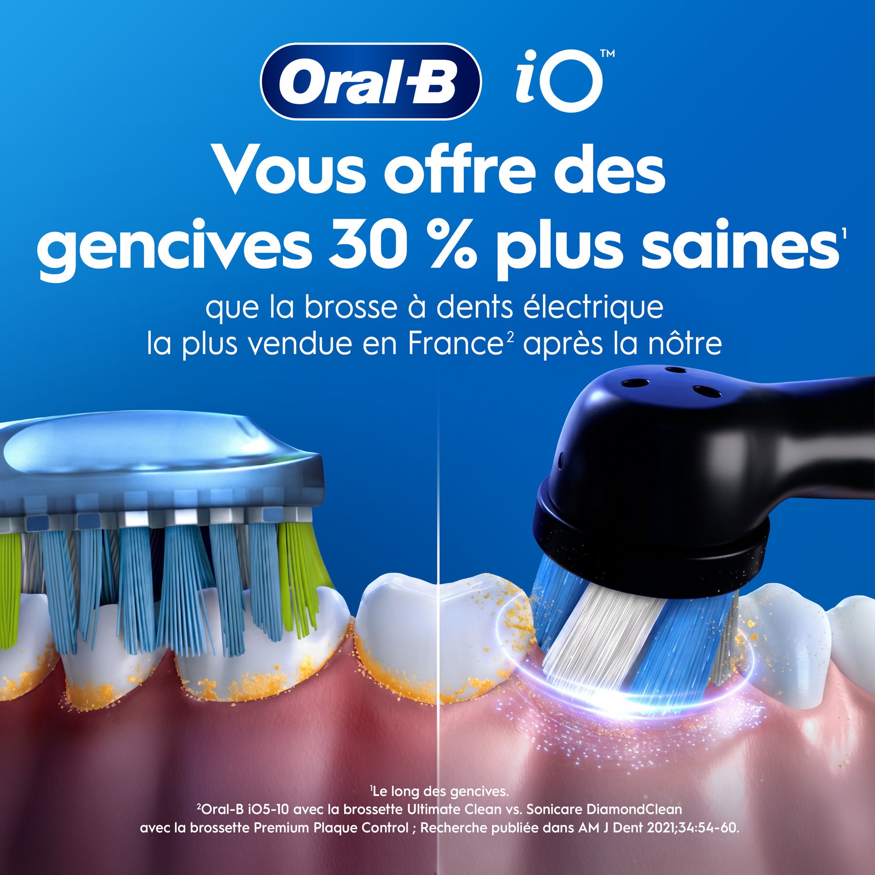Oral-B iO3 Brosse à Dents Électrique Black - Protection des gencives avec Capteur de Pression Intelligent et Lumineux, 3 Modes dont "Douceur"