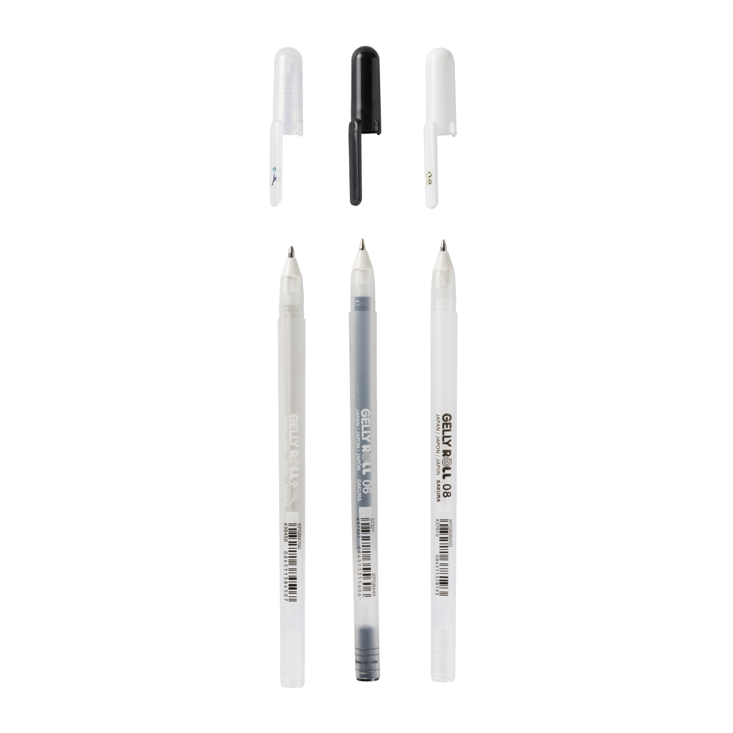 Sakura Set mélangé de 3 Gelly Roll Clear Noir Blanc