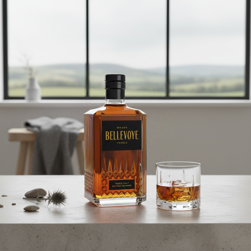BELLEVOYEWhisky Noir Tourbé 43° 70cl
