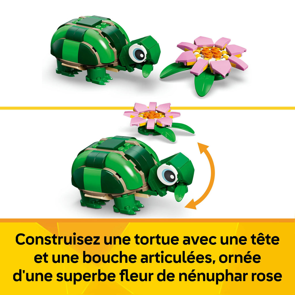 LEGO Creator 31377 La tortue et la fleur de nénuphar