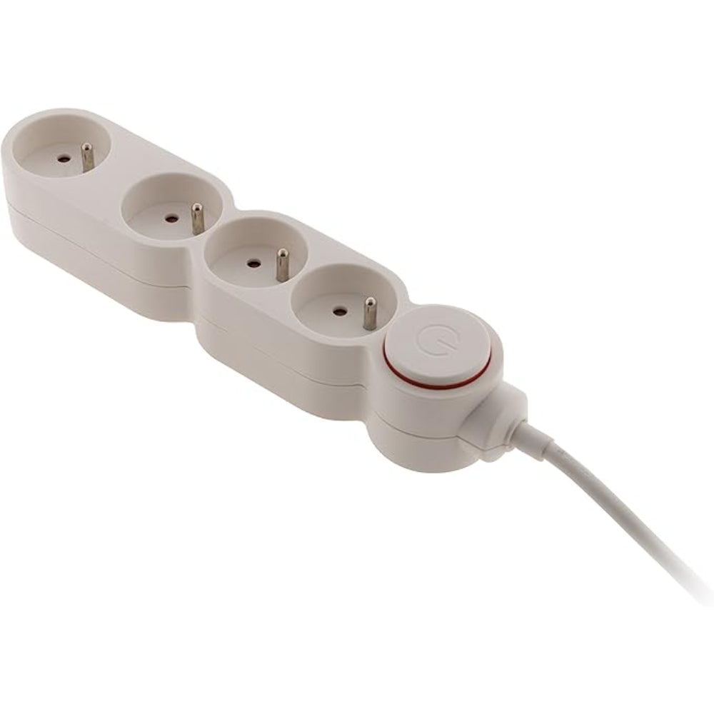 Bloc Home 4 prises 16A 2P+T + parafoudre - Blanc - Zenitech