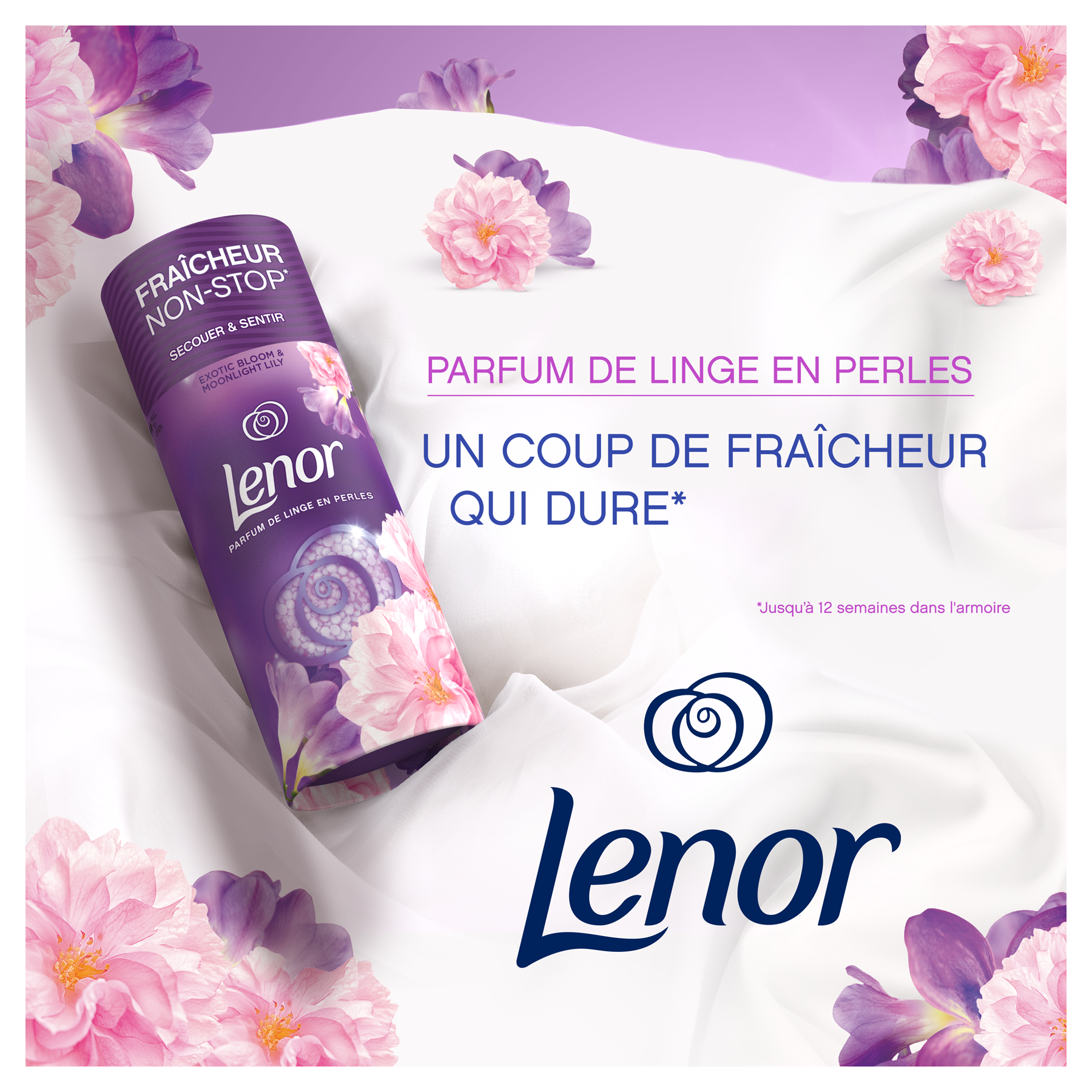 LENOR Feuilles de séchage pour laine Bouquet Floral 11 feuilles 140 g
