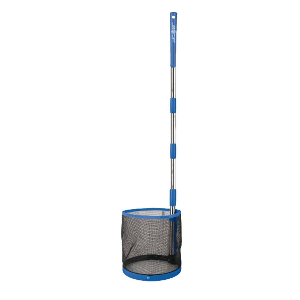 Double Fish Champion X1 Collecteur de balles de ping-pong sur pied, Bleu