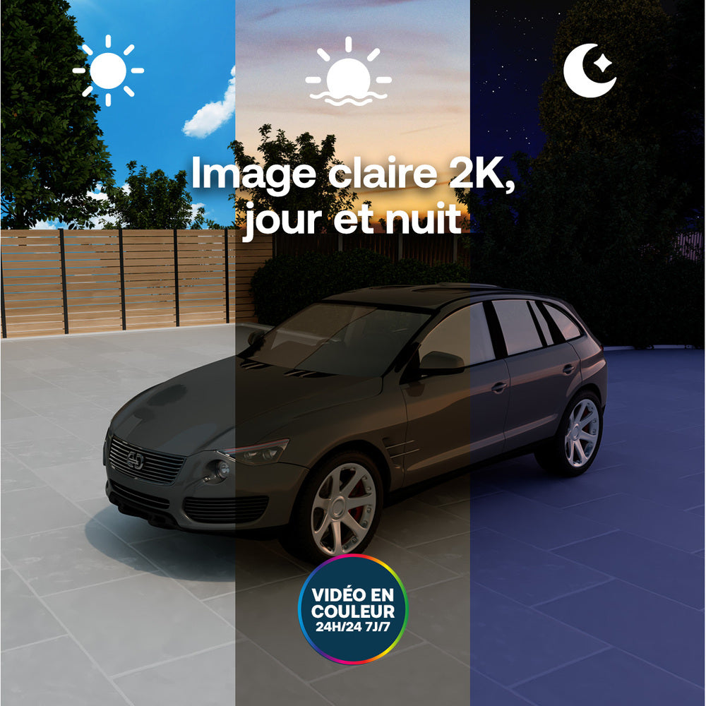Arlo VMC3283-100PES Caméra de sécurité extérieure filaire Essential 3 2K PTZ WiFi, Kit de 2 caméras Blanc