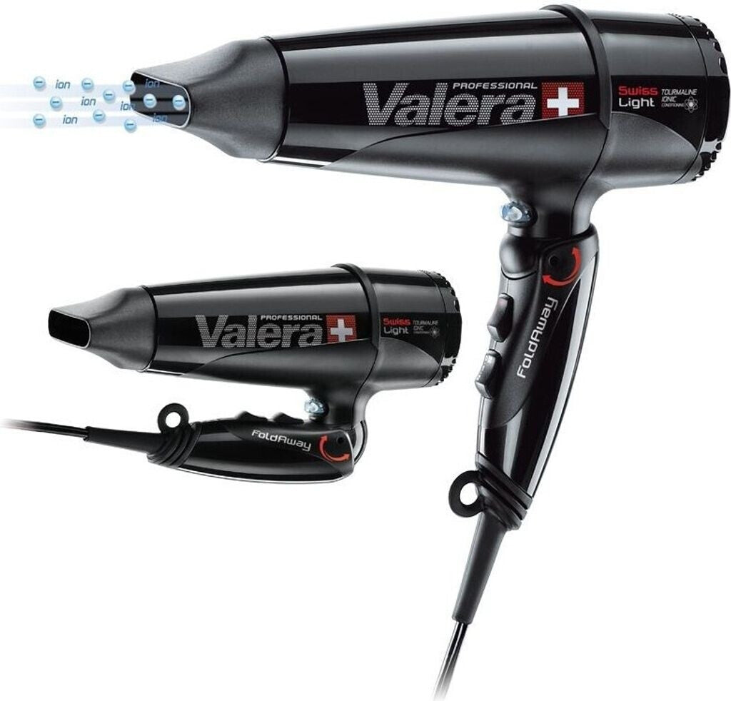 Valera Swiss Light 5400 Fold-Away Ionic – Sèche-cheveux Pliable 2000 W avec Générateur d’Ions, Fabriqué en Suisse