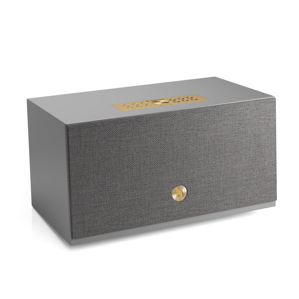 Audio Pro C10 MkII Gris Enceinte multiroom compacte sans fil Wi‑Fi AirPlay2 - Bluetooth, Google Cast et système multiroom Audio Pro, 6 Préréglages, Panneau frontal en tissu amovible