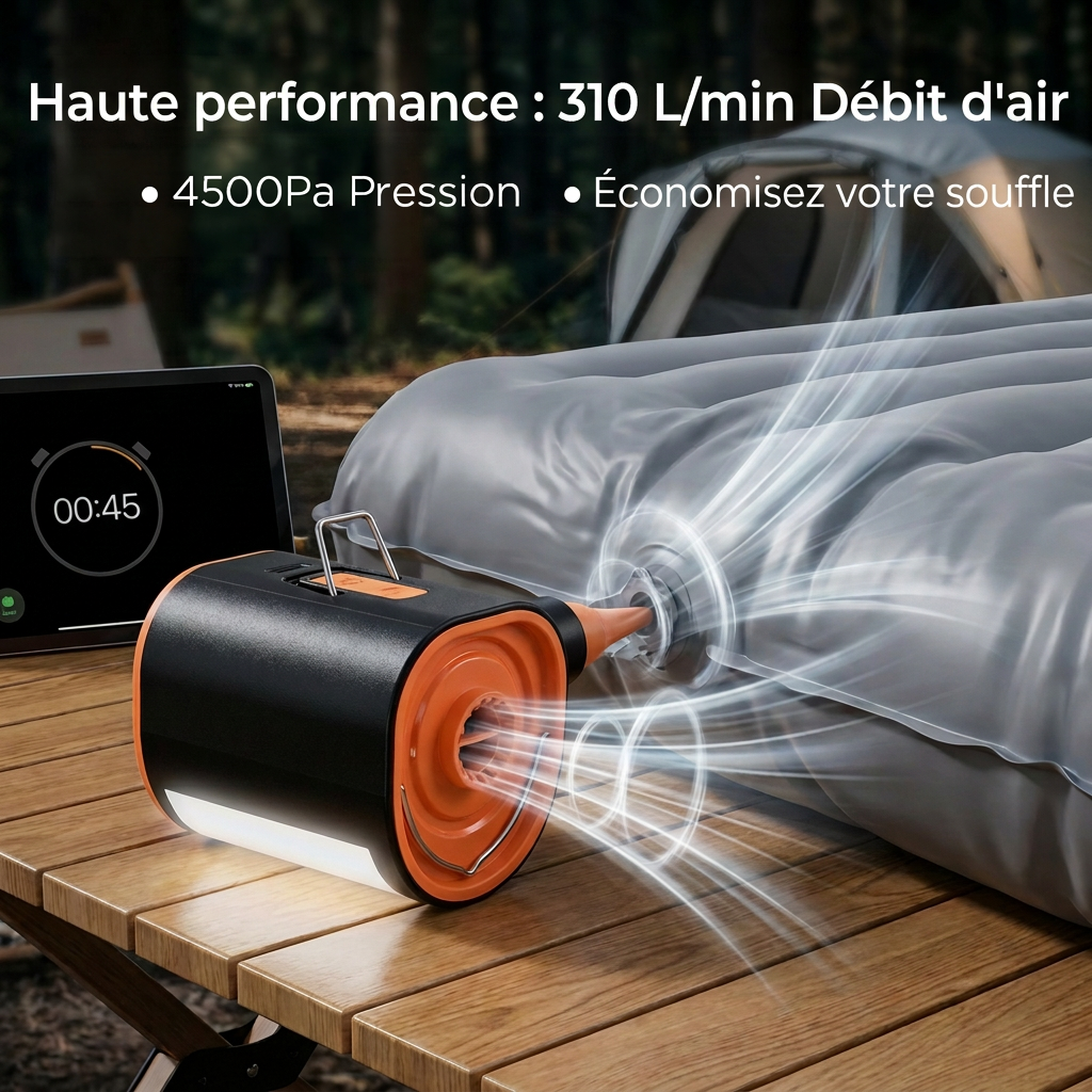 Mini Pompe à Air Extérieure Porbi 30W H5, Orange