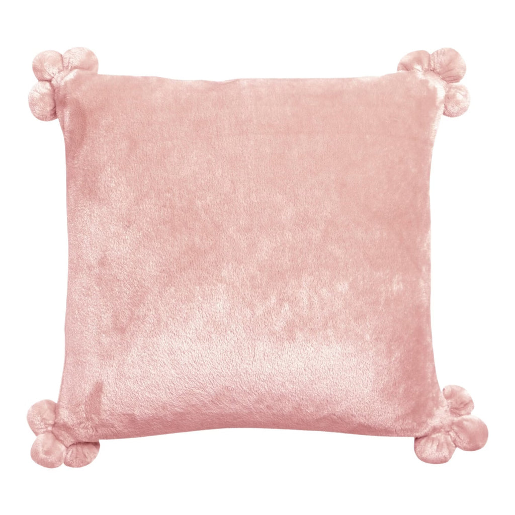 Housse de coussin tender pompons aubepine