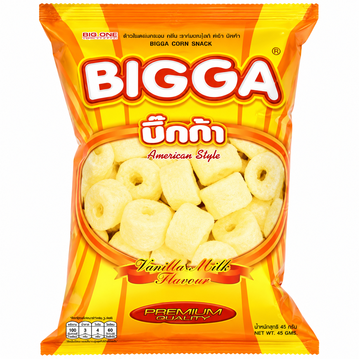 BIGGA Snack de maïs à la vanille 45 g