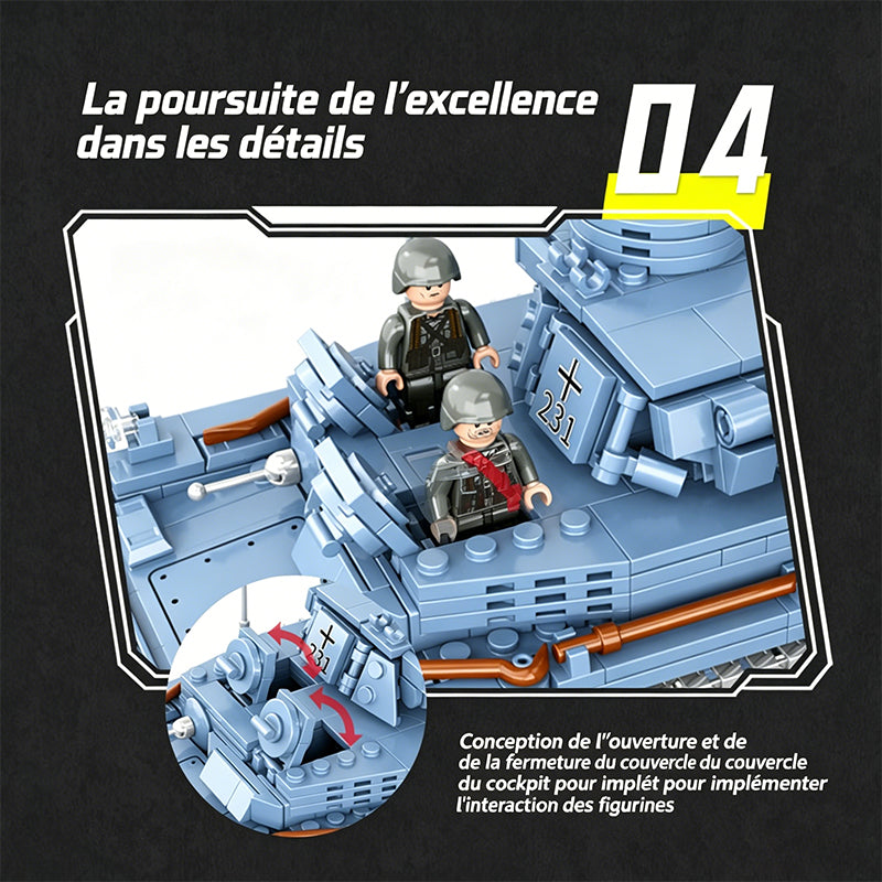 CAYI Type 4 Tankette 869 Pièces Ensemble de Blocs de Construction pour Bricoleurs