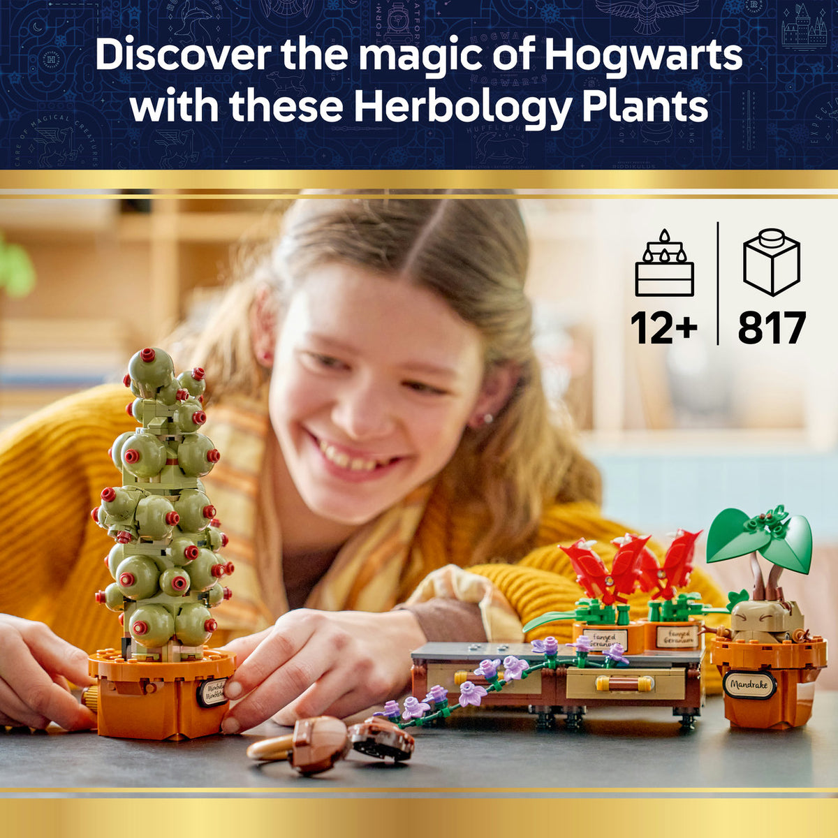 LEGO Harry Potter Hogwarts Set de Construction Plantes du Parc Botanique 76474